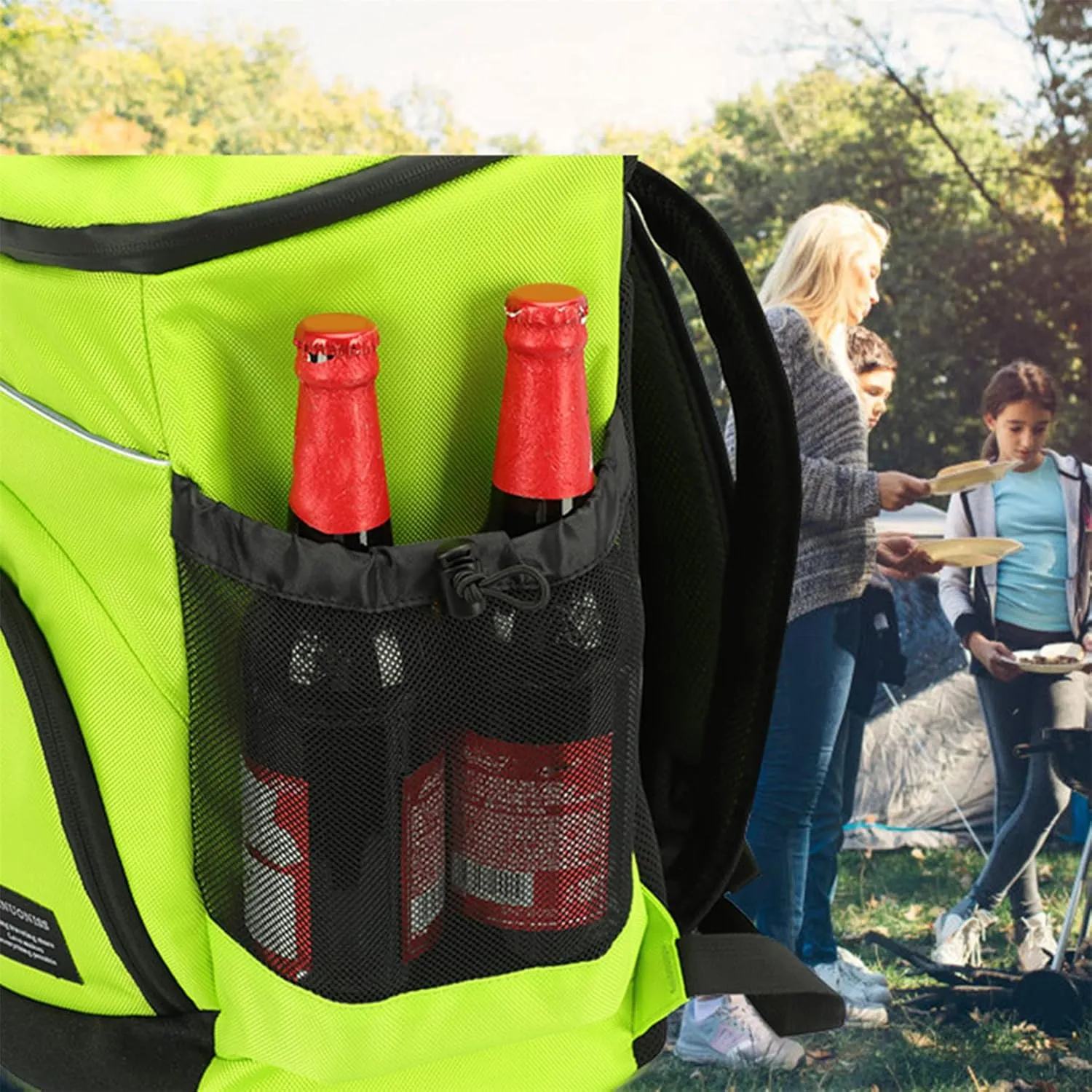 30L Cooler Backpack Refrigerator Bag Oxford Cloth Picnic Drink Bottle Cans Insulated Bag Thermal Fridge Shoulder Bag Daypack Travel Beach Ice Beer Backpack,Yellow