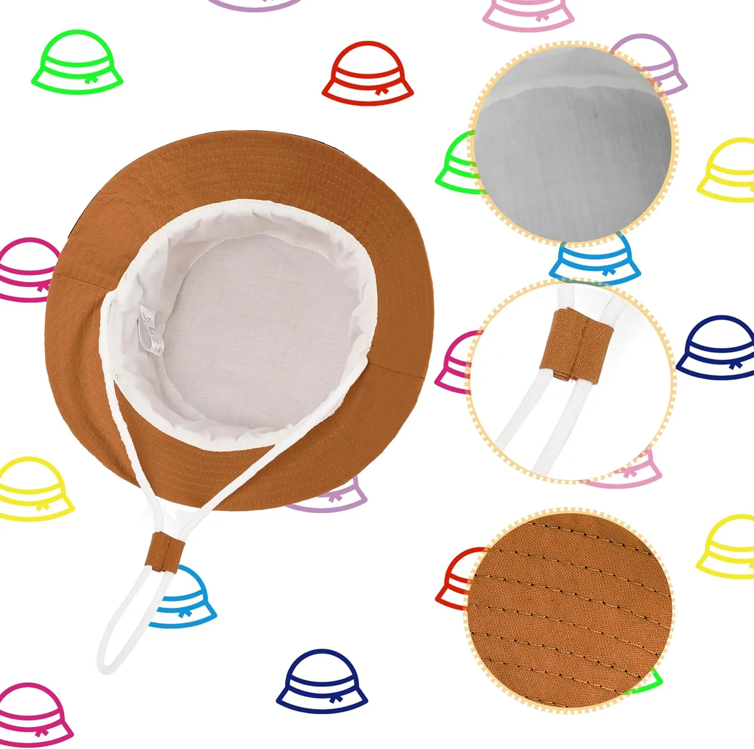 Baby Boy Sun Hat Toddler Summer Protection Beach Hat Toddler Girl Summer Bucket Hat Cotton Linen Baby Hat