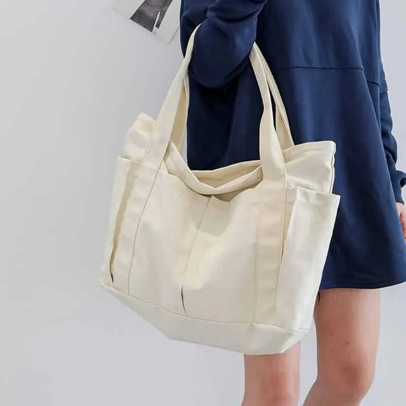 Casual large-capacity shopping bag simple one-shoulder big bag broadband tote bag