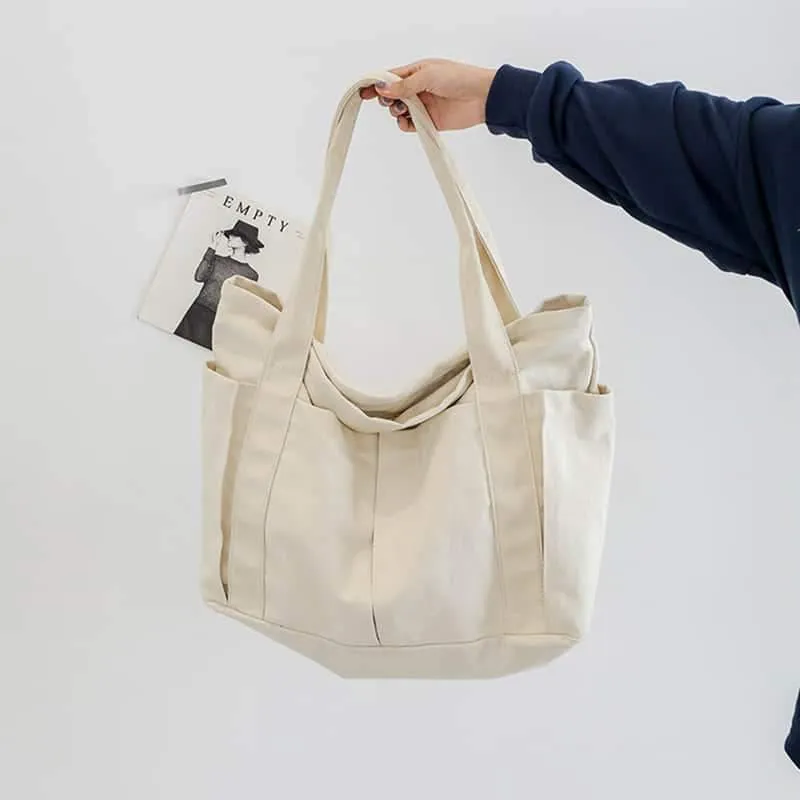 Casual large-capacity shopping bag simple one-shoulder big bag broadband tote bag