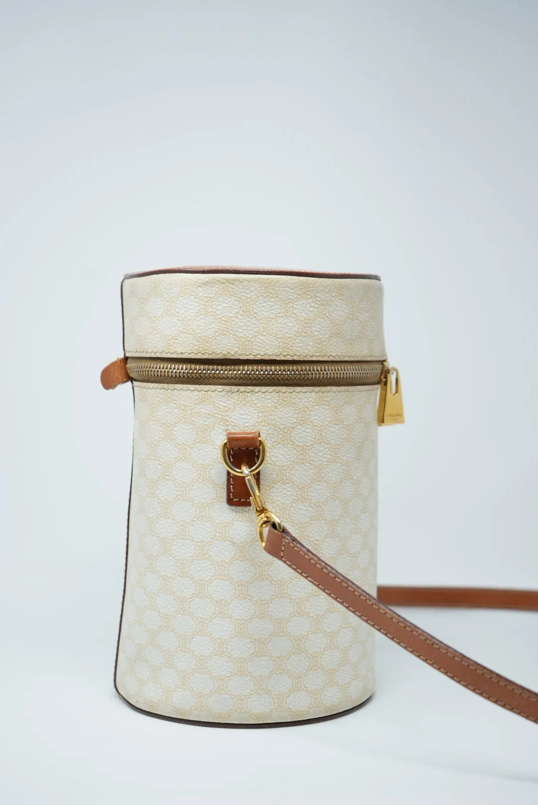 Celine White Macadam Crossbody Bag