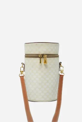 Celine White Macadam Crossbody Bag