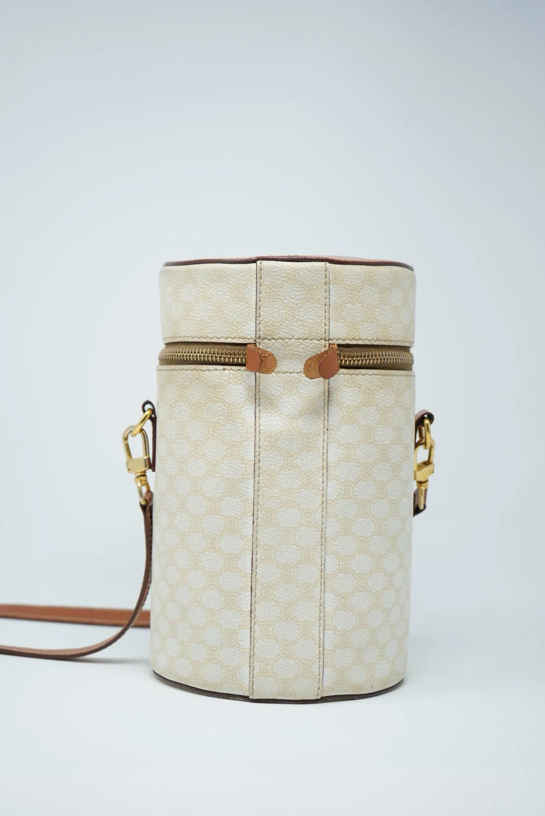 Celine White Macadam Crossbody Bag