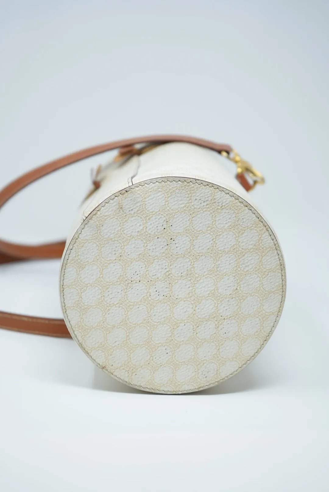 Celine White Macadam Crossbody Bag