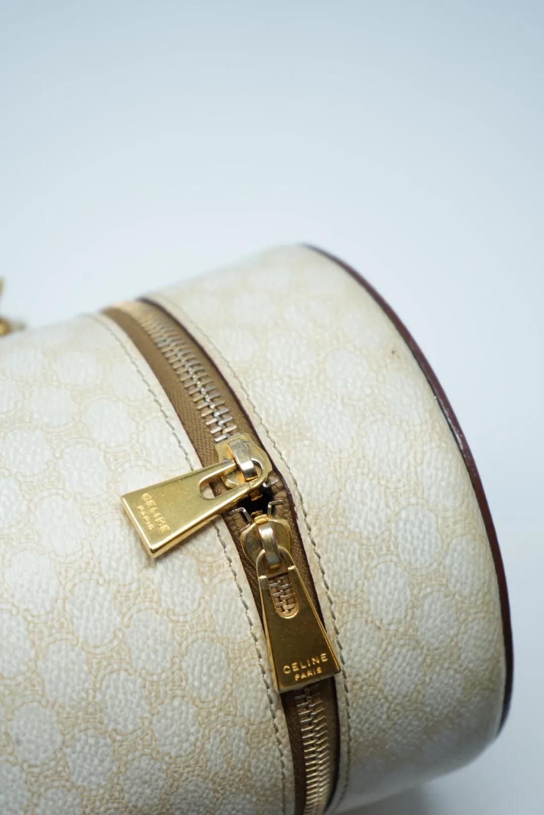 Celine White Macadam Crossbody Bag