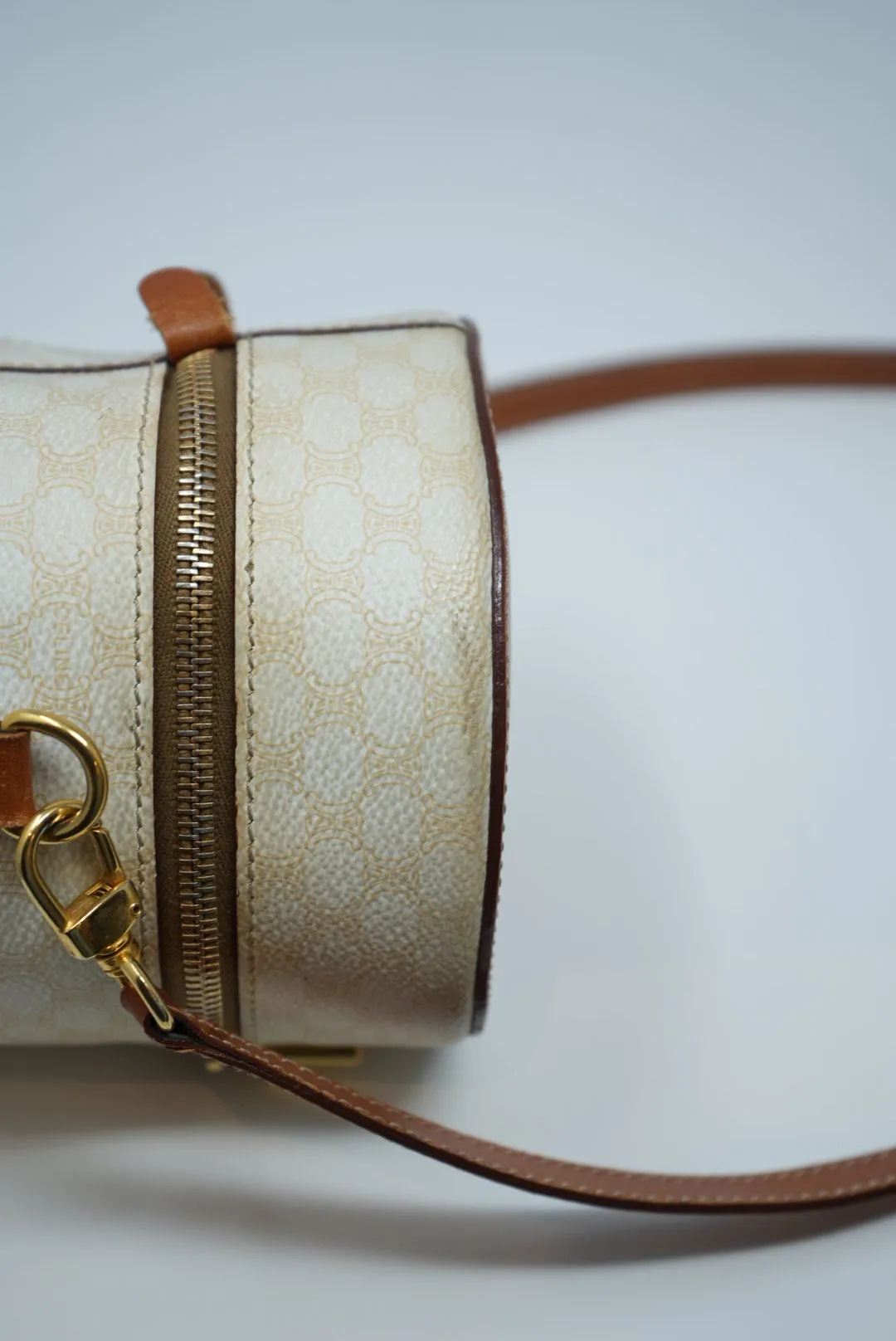 Celine White Macadam Crossbody Bag