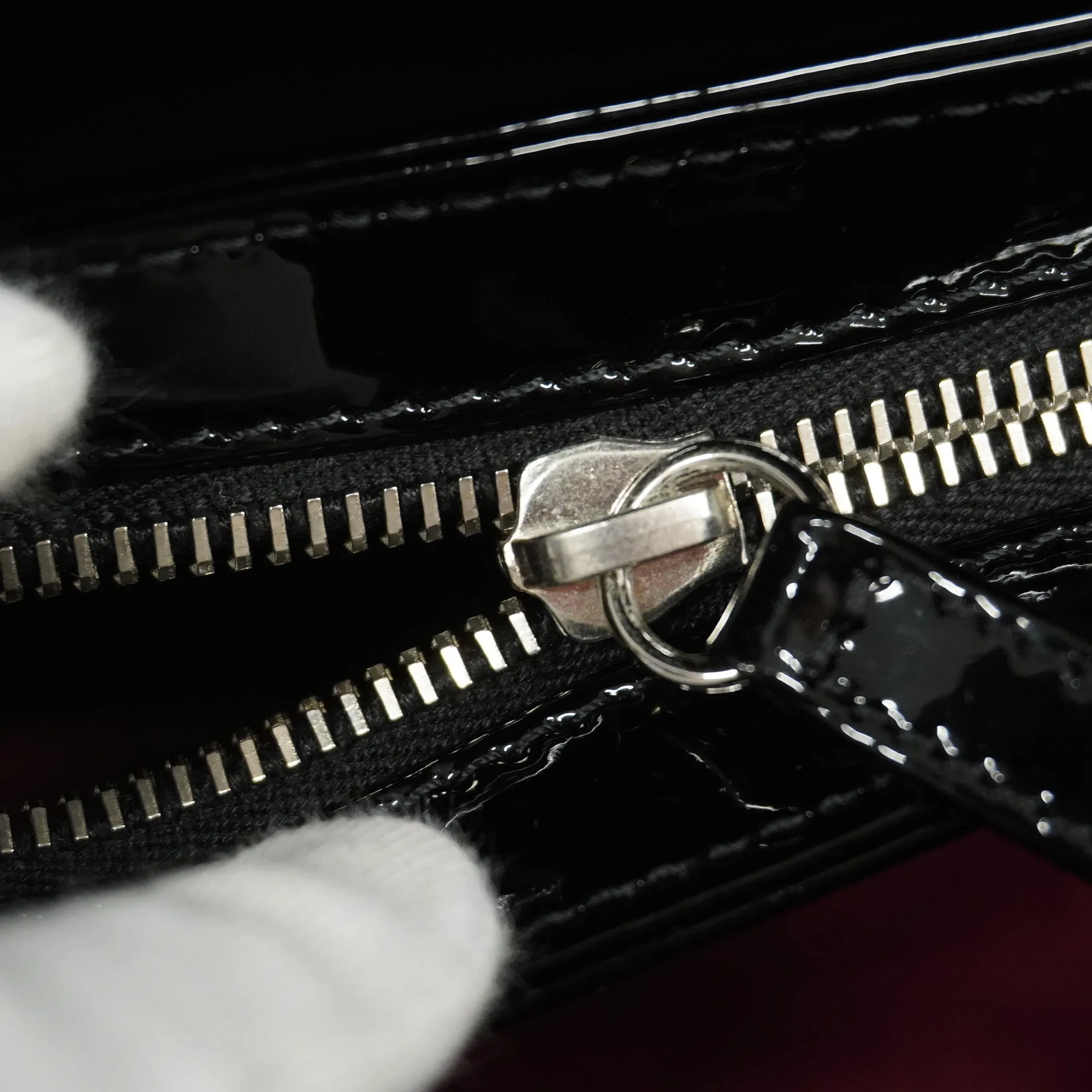 CHANEL  Matelasse Shoulder Bag Chain Shoulder Women's Patent Leather Black