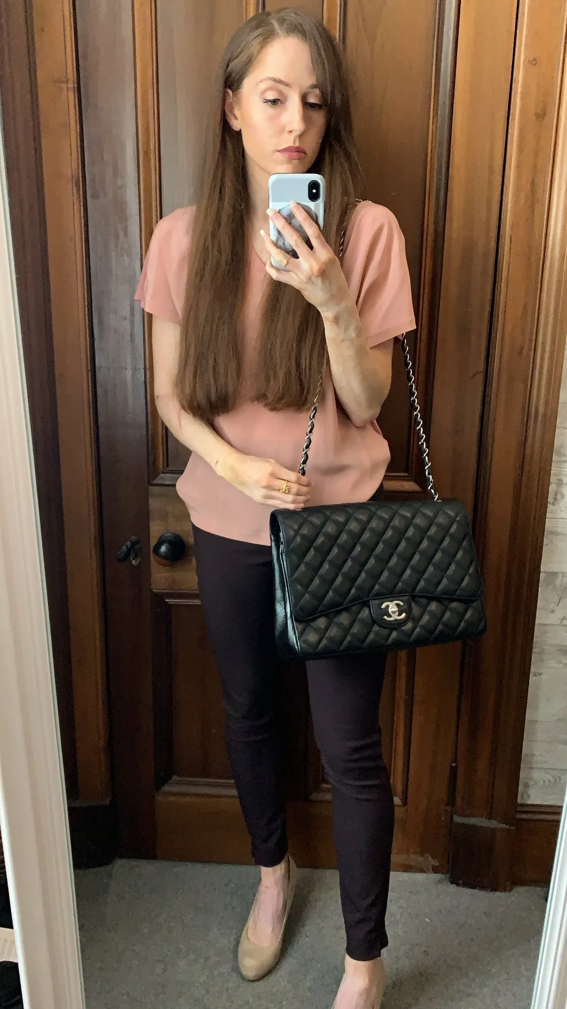 Chanel Maxi Double Flap in Black Caviar