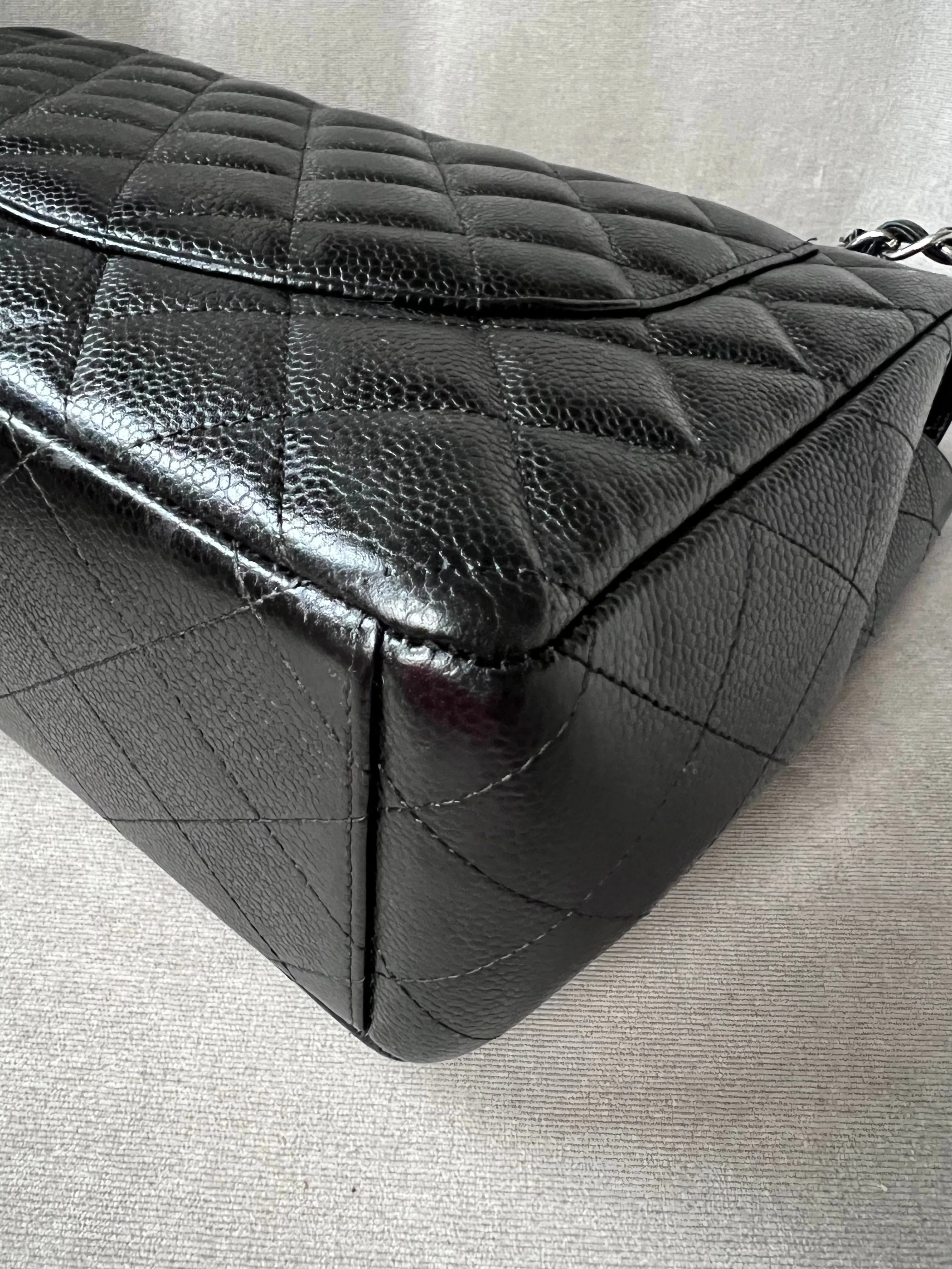 Chanel Maxi Double Flap in Black Caviar