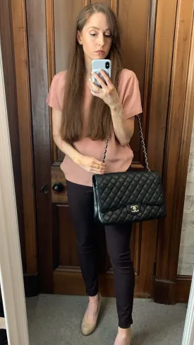 Chanel Maxi Double Flap in Black Caviar