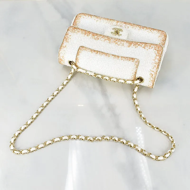 CHANEL Medium Wool Double Flap Bag