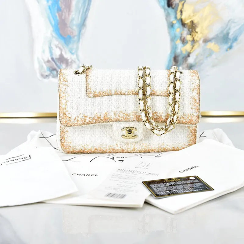 CHANEL Medium Wool Double Flap Bag