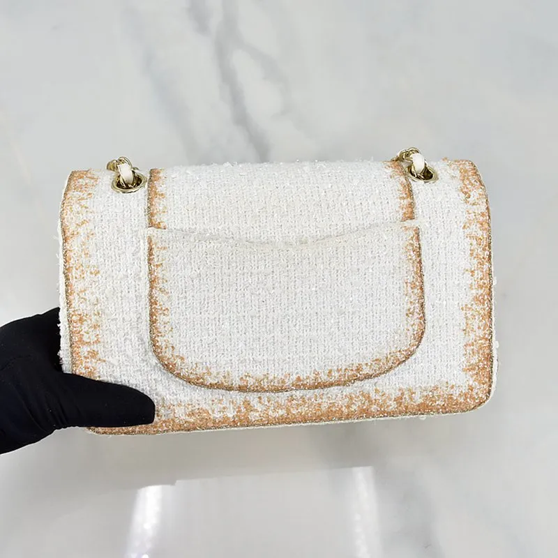 CHANEL Medium Wool Double Flap Bag