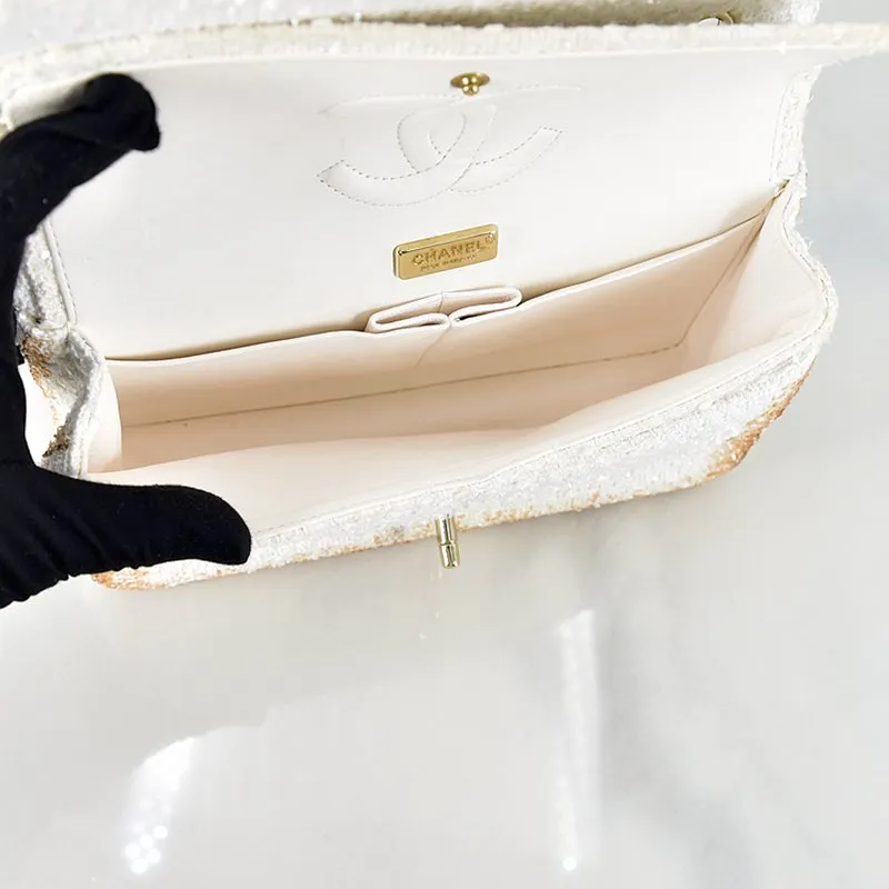 CHANEL Medium Wool Double Flap Bag