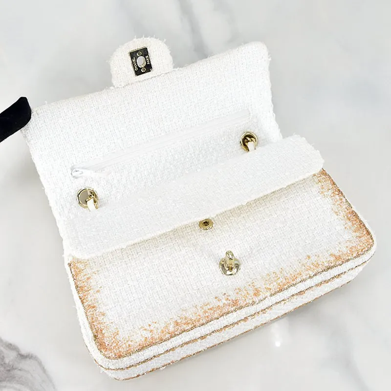 CHANEL Medium Wool Double Flap Bag