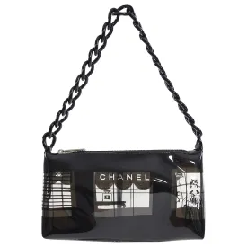 Chanel Vintage Spring 2003 Clear Vinyl Coco No 5 Chain Strap Bag