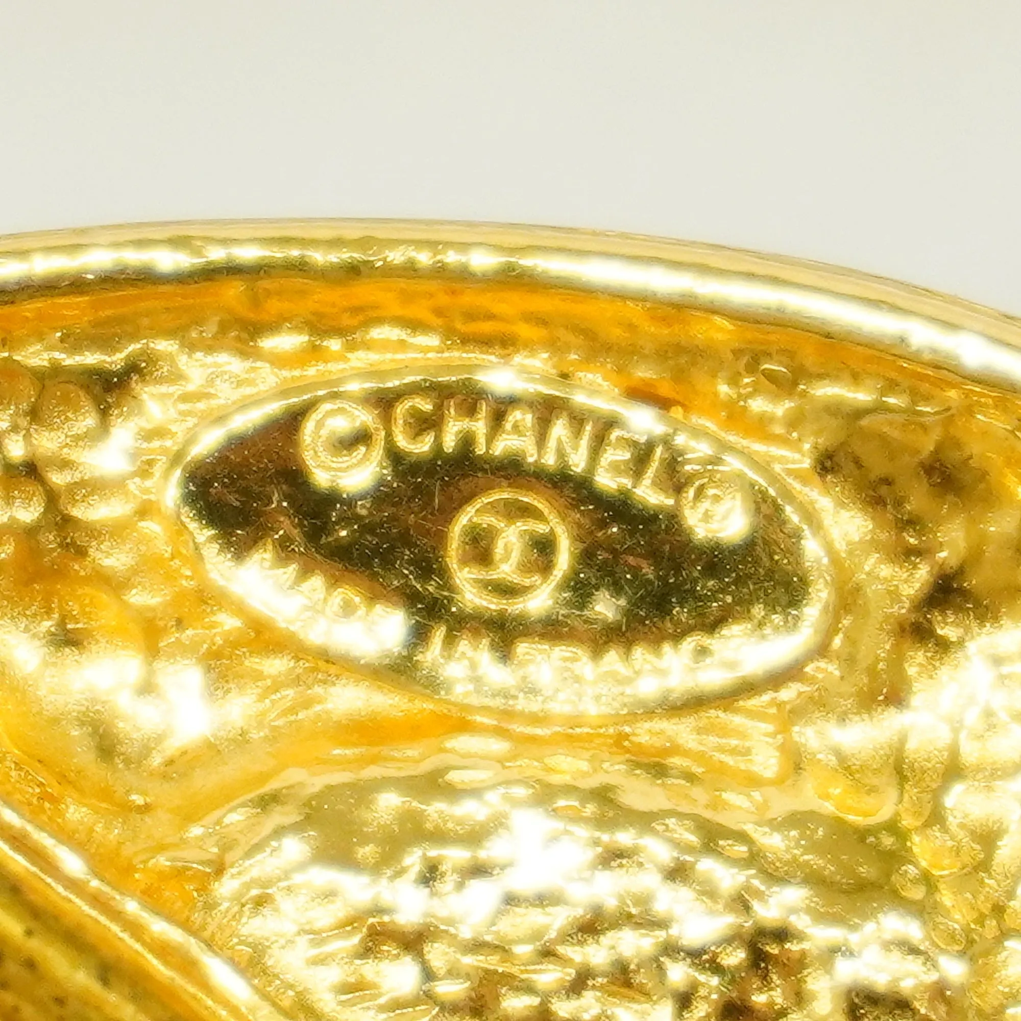 CHANELAuth  Fake Pearl Gold Hardware Women's Chain Belt Gold