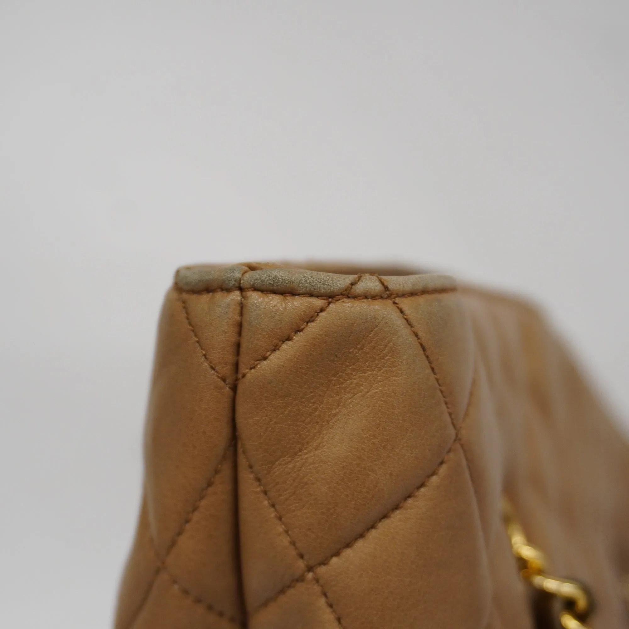 CHANELAuth  Matelasse Chain Shoulder Lambskin Women's Leather Shoulder Bag Brown