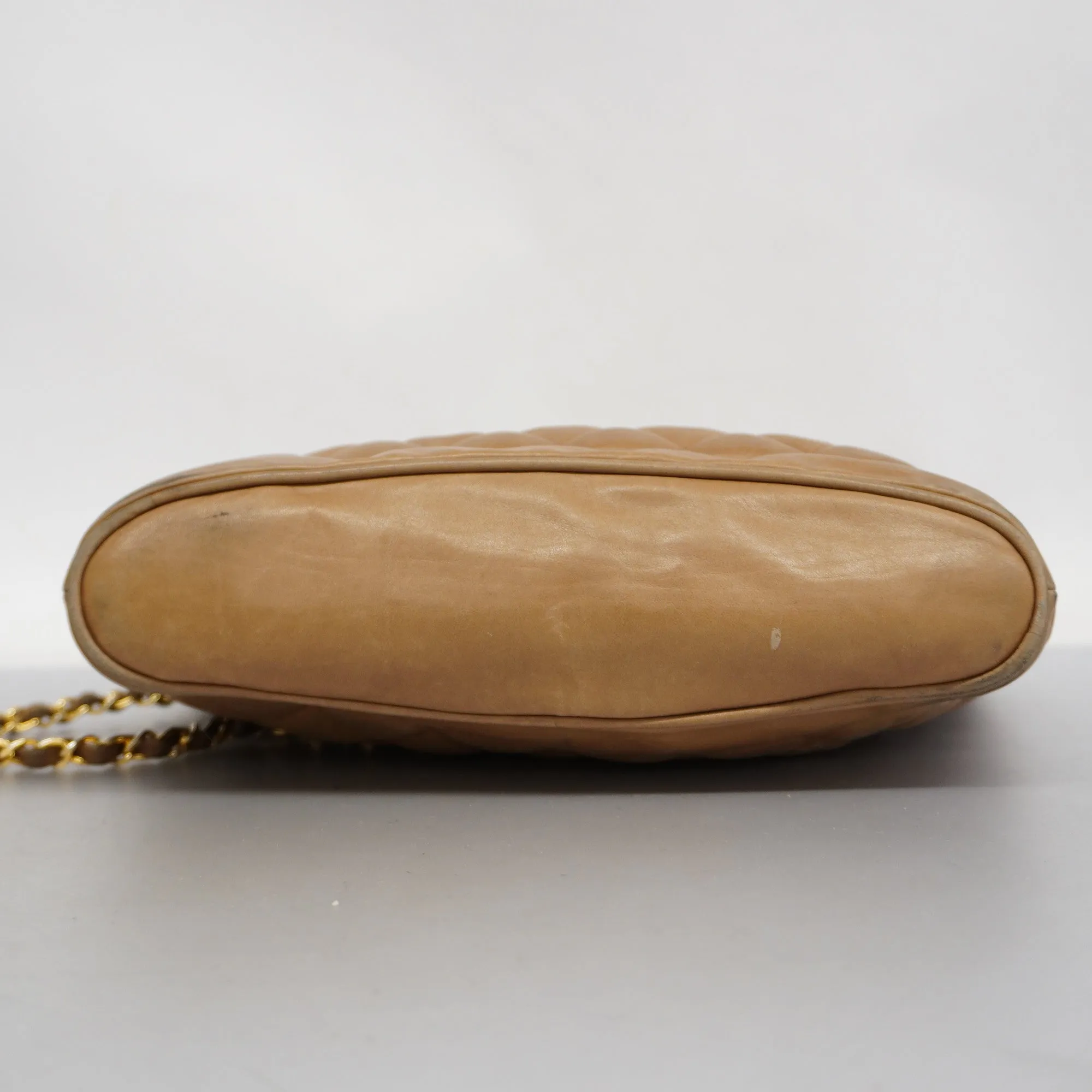 CHANELAuth  Matelasse Chain Shoulder Lambskin Women's Leather Shoulder Bag Brown