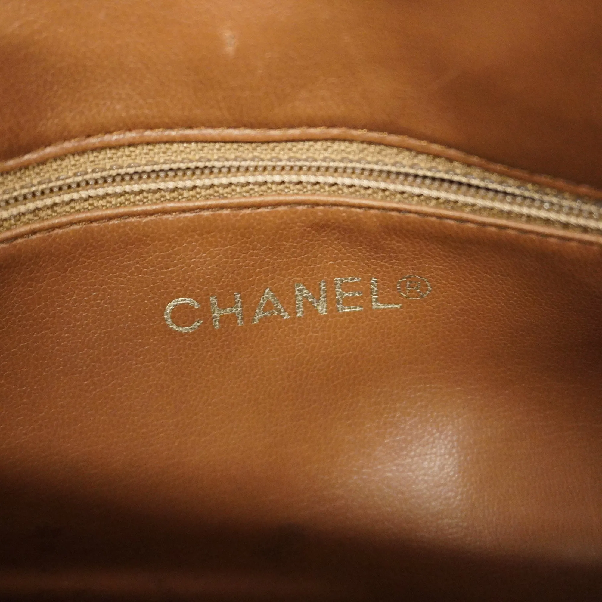 CHANELAuth  Matelasse Chain Shoulder Lambskin Women's Leather Shoulder Bag Brown