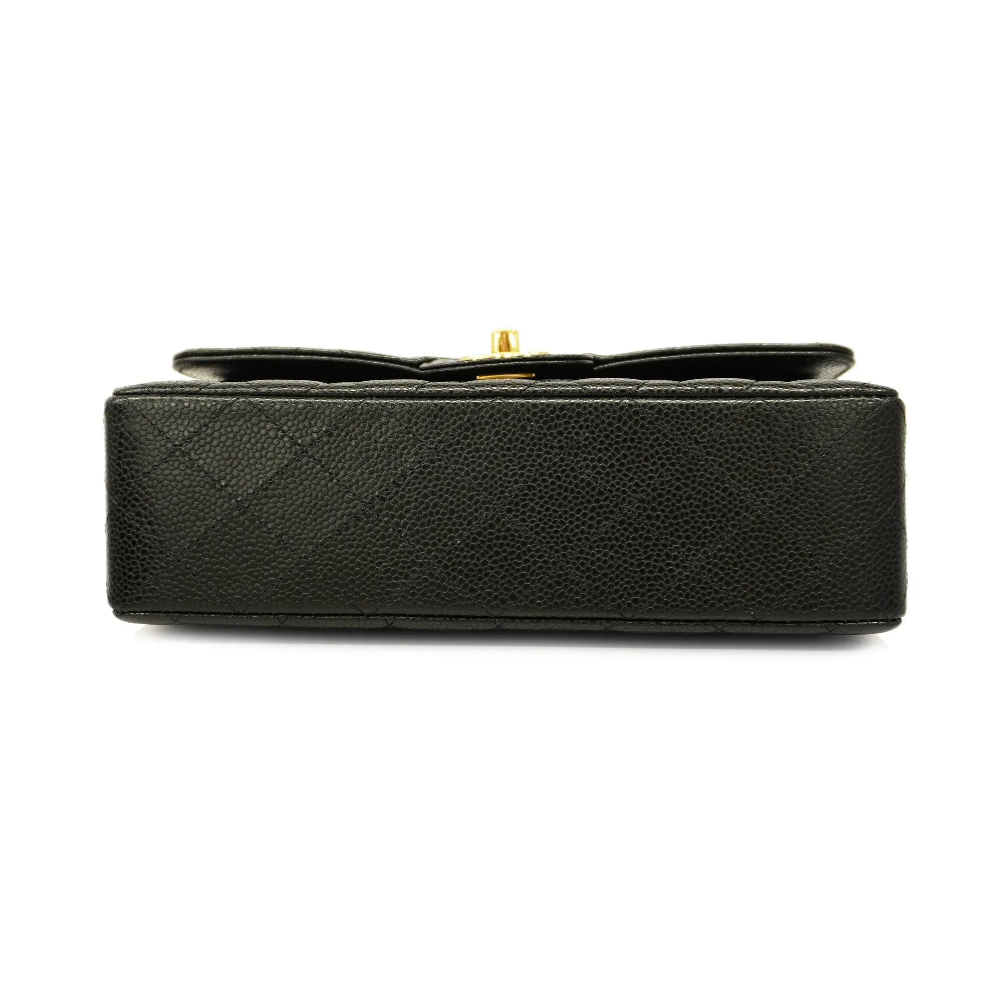 Chanelauth  Matelasse W Flap W Chain Women's Leather Shoulder Bag Black