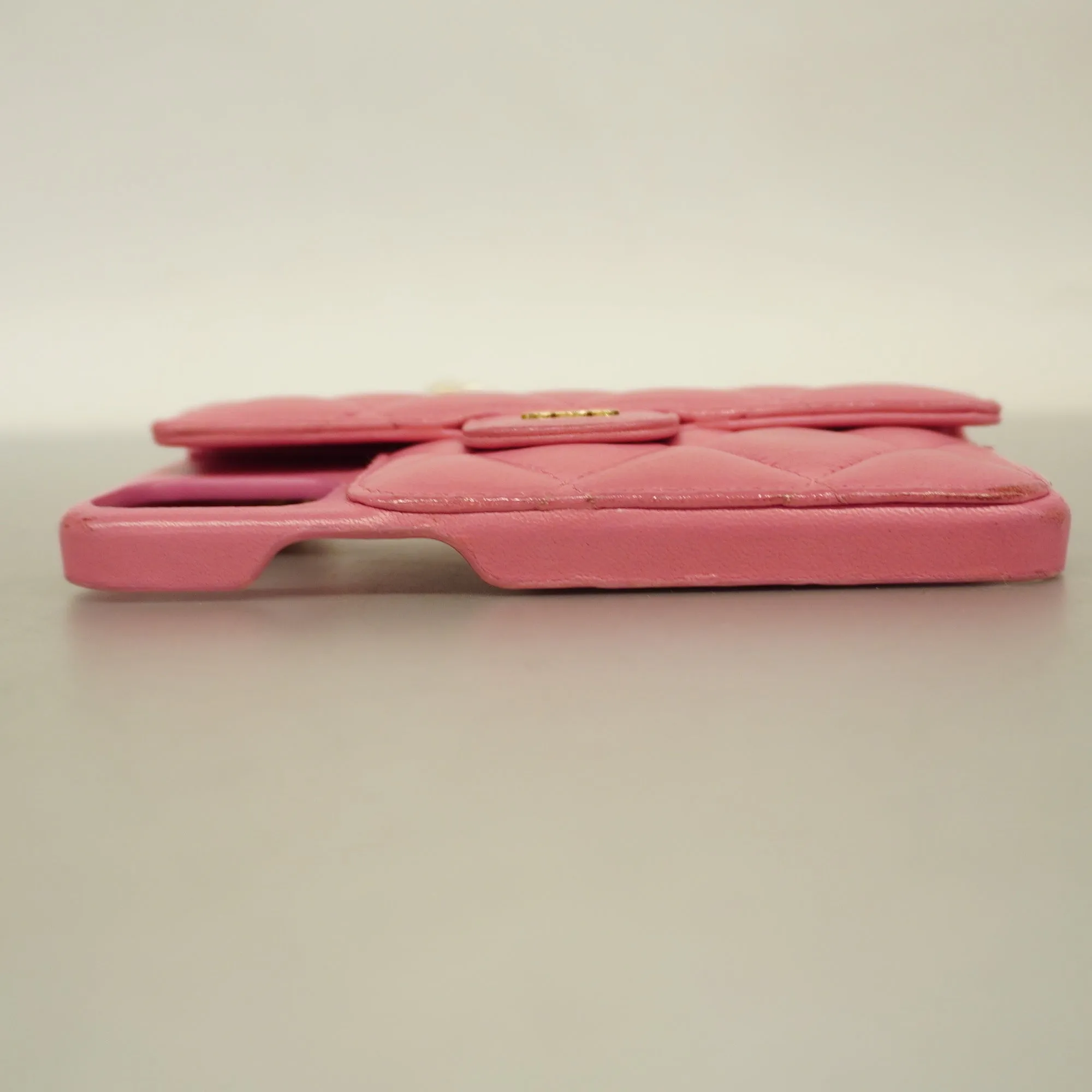 Chanelauth  Matelasse Women's Bag Accessory Pink Smartphone Case Chain Shoulder
