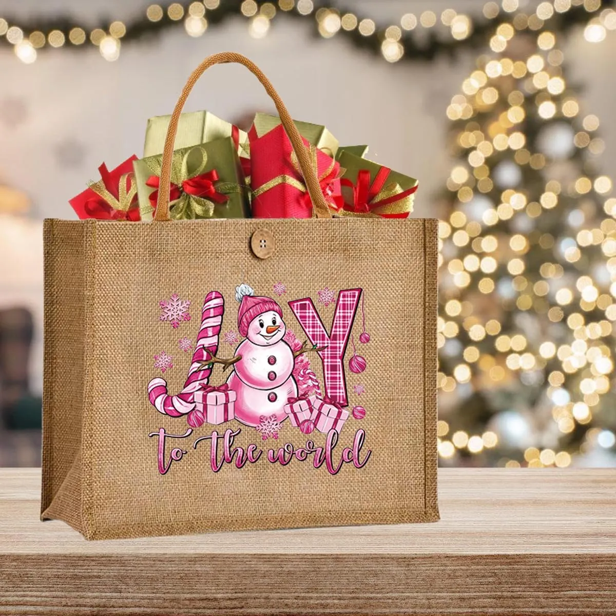 Christmas Gift Bags Reusable Large Weaving Beach Travel Tote Straw Bag for Women