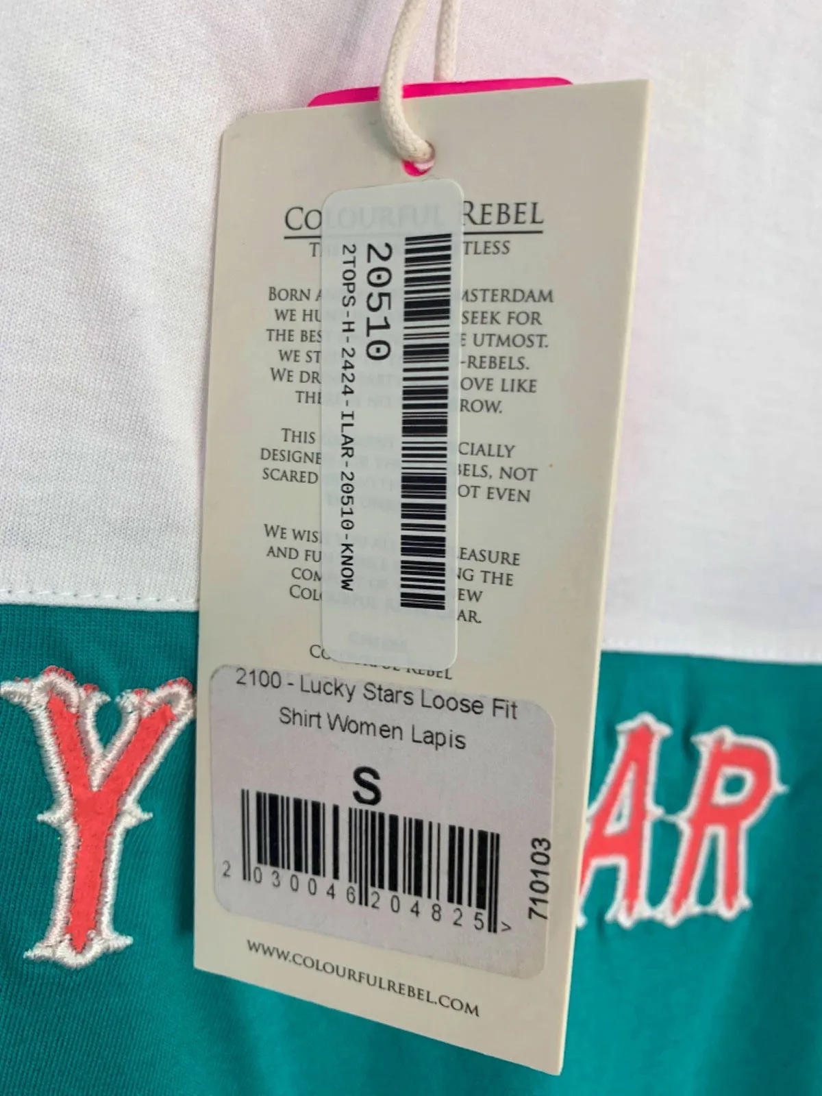 Colourful Rebel Blue/White Lucky Stars Loose Fit Shirt S