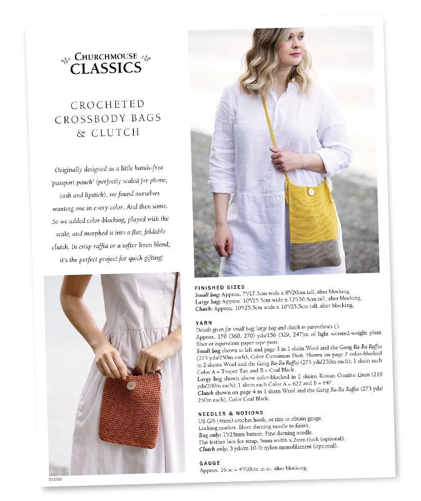 Crocheted Crossbody Bags & Clutch Using Wool and the Gang Ra-Ra Raffia