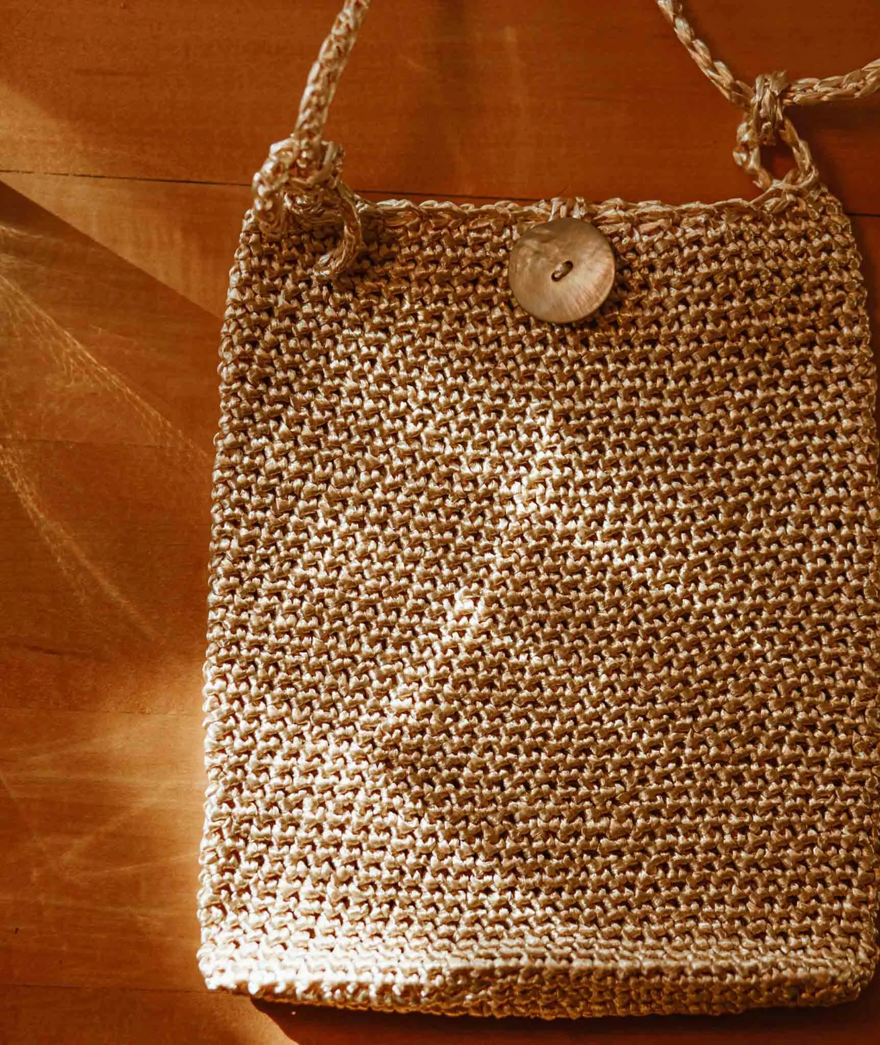 Crocheted Crossbody Bags & Clutch Using Wool and the Gang Ra-Ra Raffia