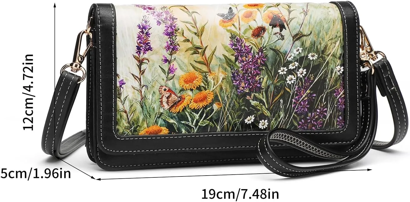 Crossbody Bags For Women Wristlet Wallet Phone Purse Shoulder handbags Multi-Function Small RFID Clutch Card Holder