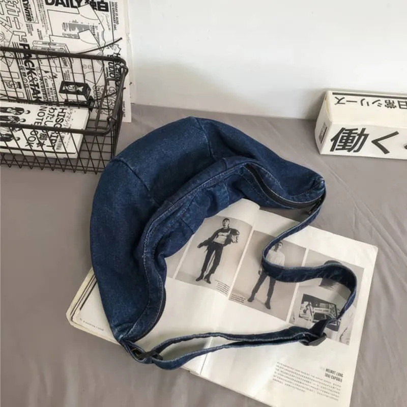 Denim chest bag simple shoulder bag
