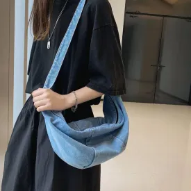Denim chest bag simple shoulder bag