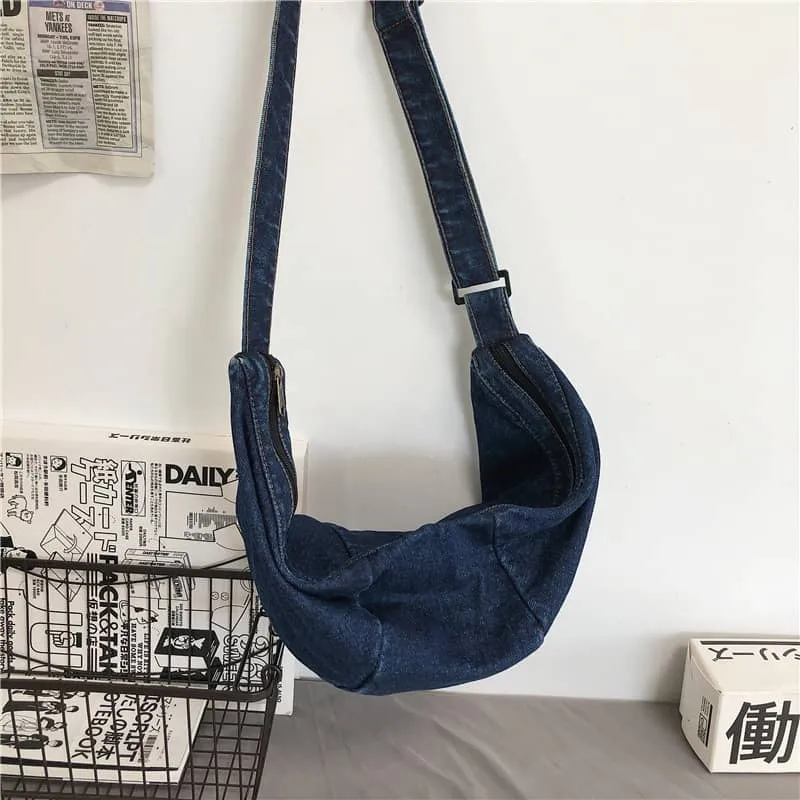 Denim chest bag simple shoulder bag