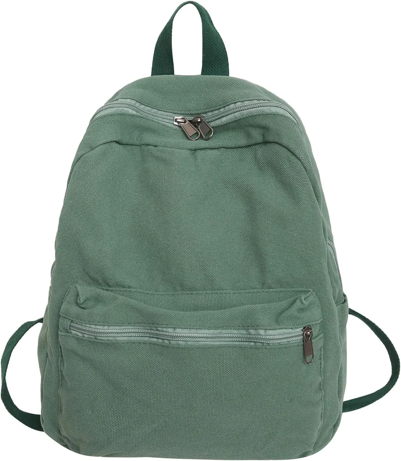 GAXOS Mini Backpack Purse for Women Canvas Cute Small Backpack Purse for Girls Aesthetic Vintage Travel Backpack Green