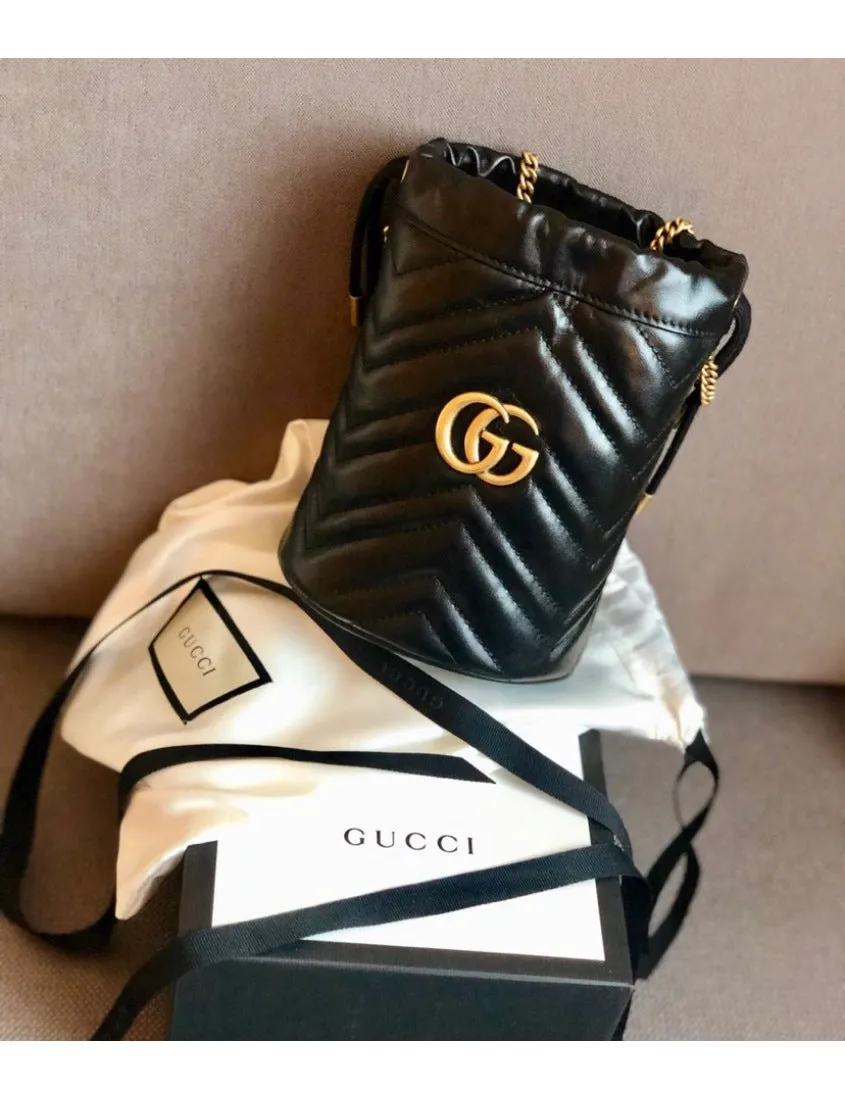 Gucci GG Marmont Collection Mini Bucket Bag