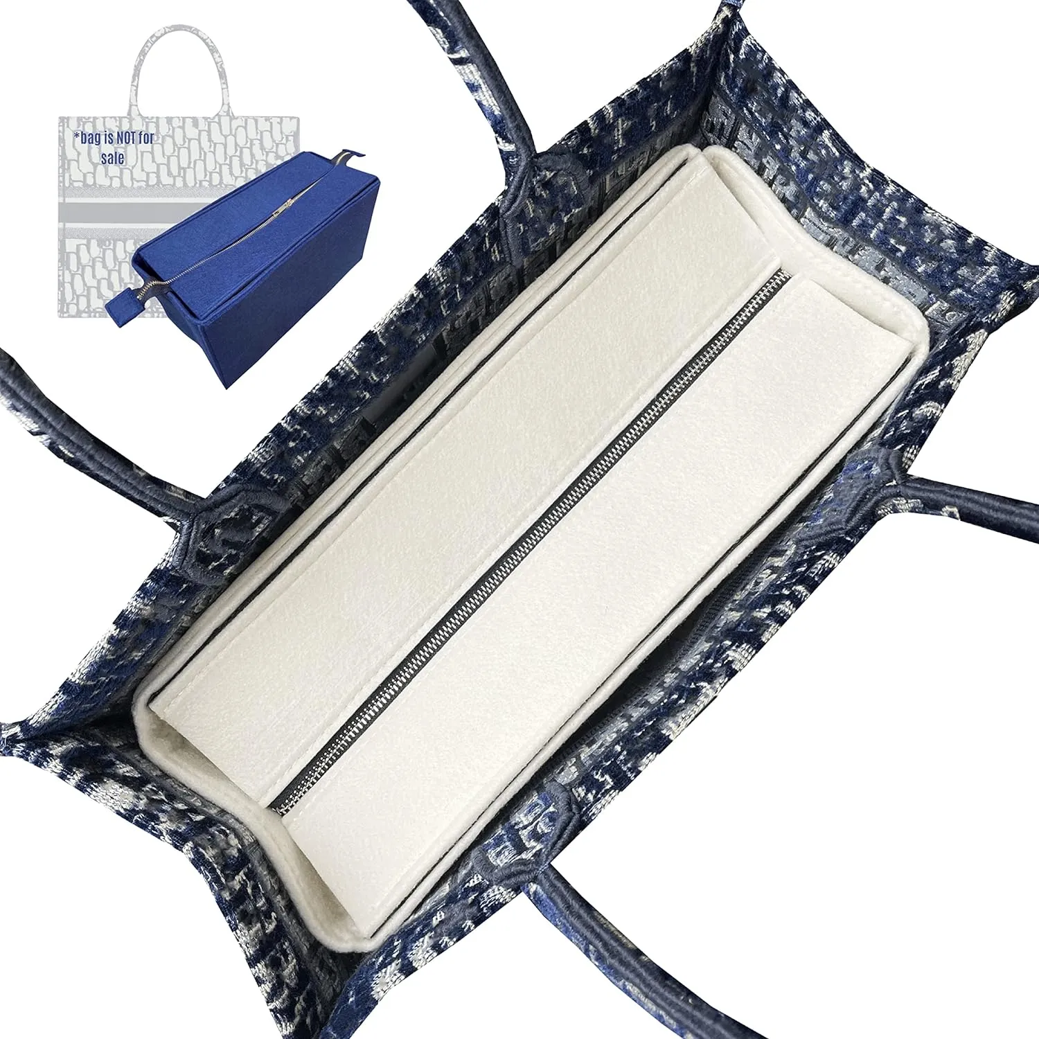 Insert for Book Tote Organizer Medium, Small Book Tote Organizer Insert Best Fit Detailed Size, Large Book Tote Bag Organizer Premium Felt Handmade (For Medium Book Tote, Bubblegum)