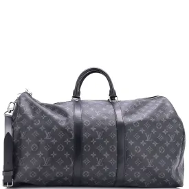 Keepall Bandouliere Bag Monogram Eclipse Canvas 55