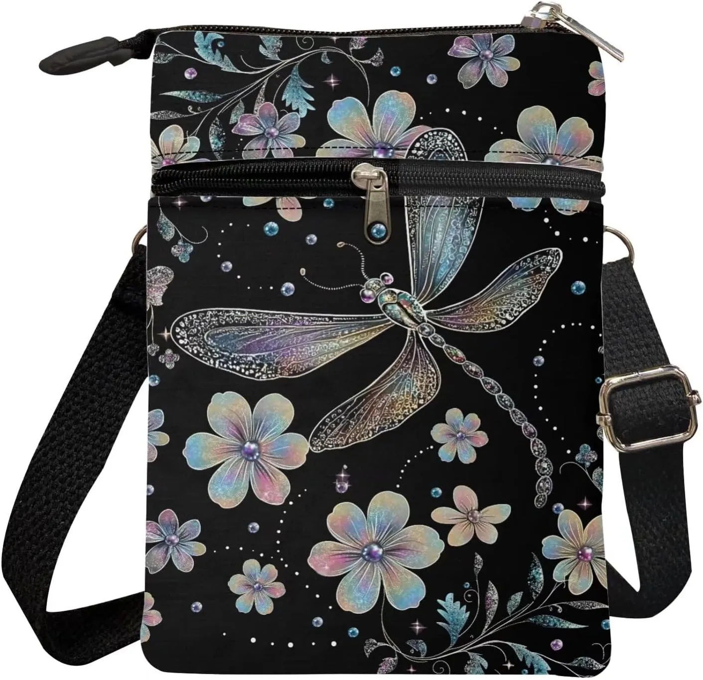 Kuiaobaty Crossbody Sling bag for Women Stylish Bags for Girls Outdoor Travel Zip Cloth Bag Cellphone Storage Purse