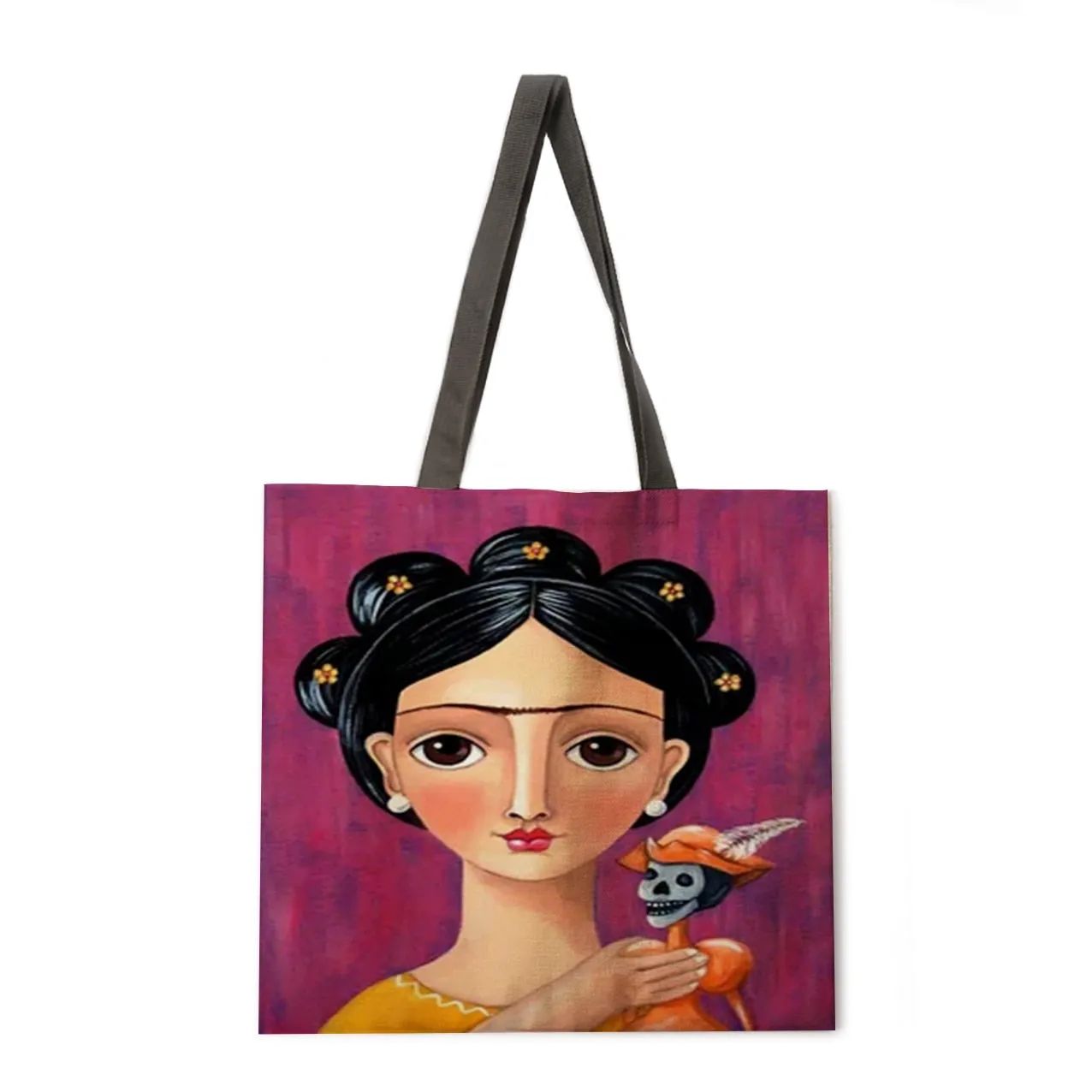 Ladies casual bags printed bags folk girls outdoor shoulder bags ladies handbags foldable shopping bags