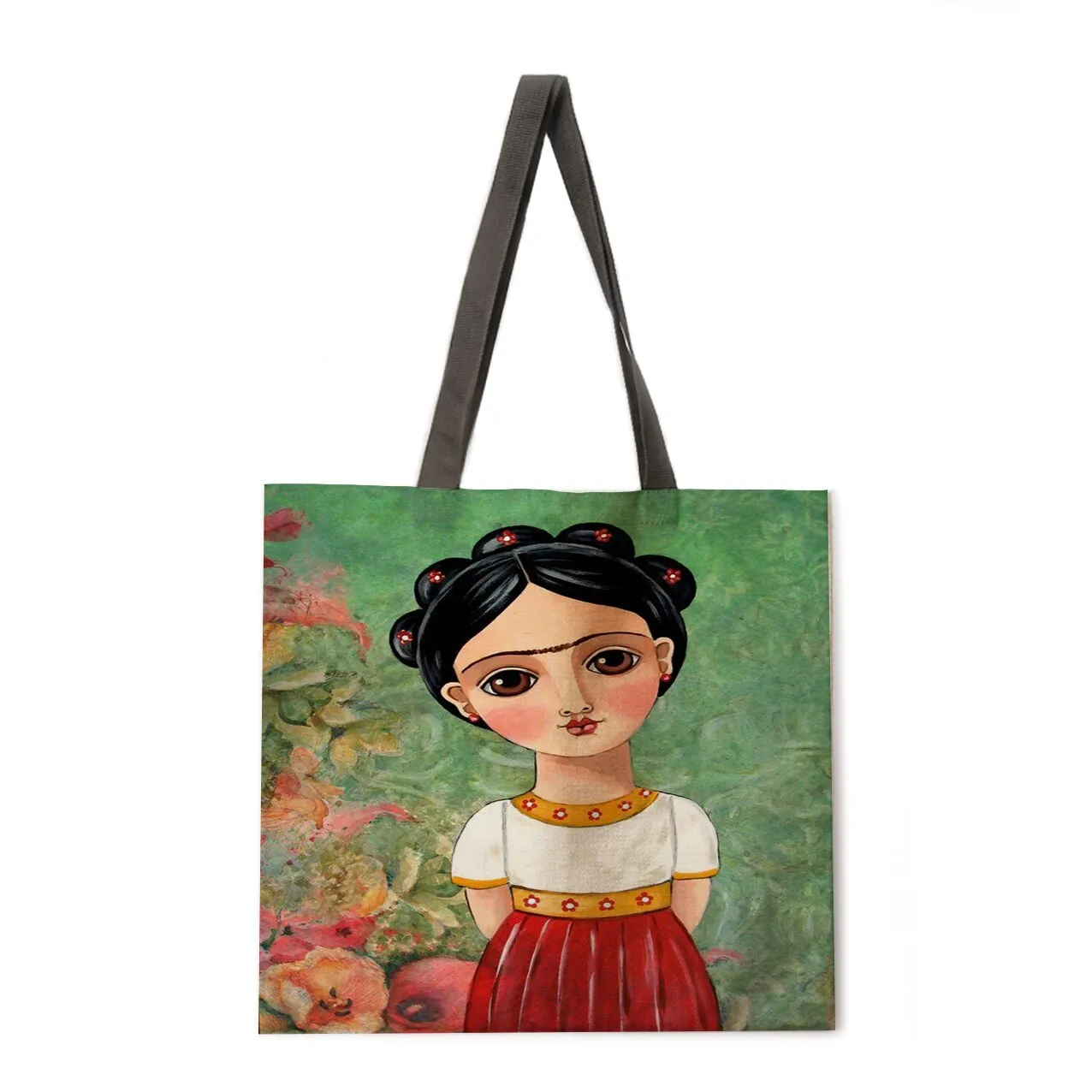 Ladies casual bags printed bags folk girls outdoor shoulder bags ladies handbags foldable shopping bags