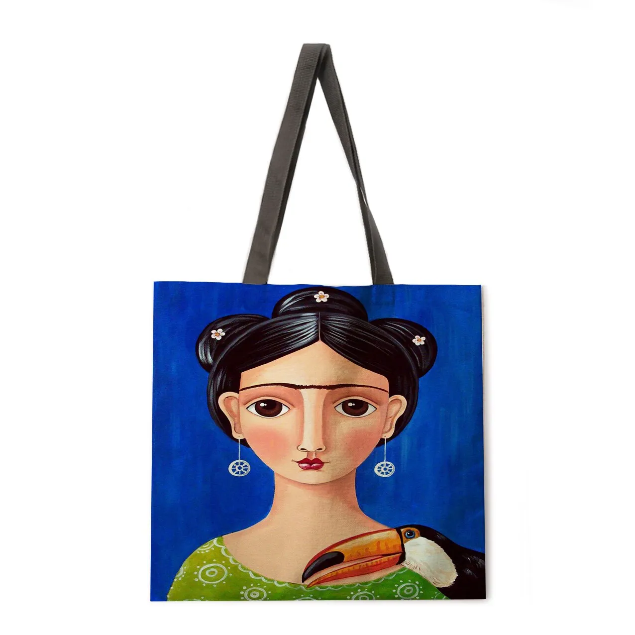 Ladies casual bags printed bags folk girls outdoor shoulder bags ladies handbags foldable shopping bags