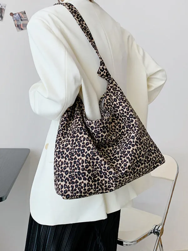 Leopard Print Tote Bag - Your Everyday Essential Carrier in Cotton Canvas