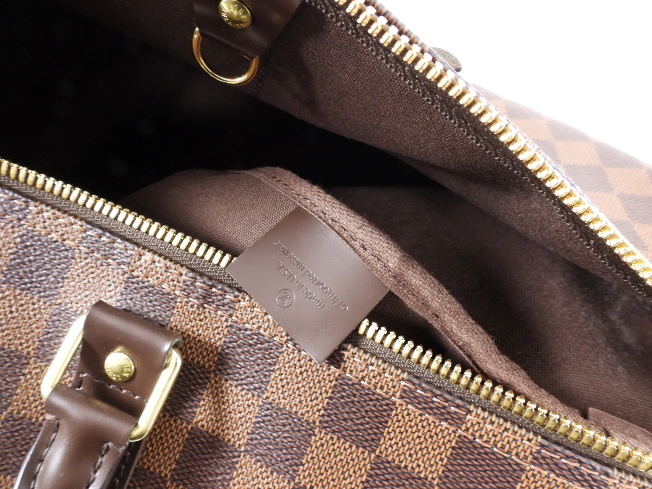 Louis Vuitton Damier Ebene Travel Duffle Bag Keepall 55