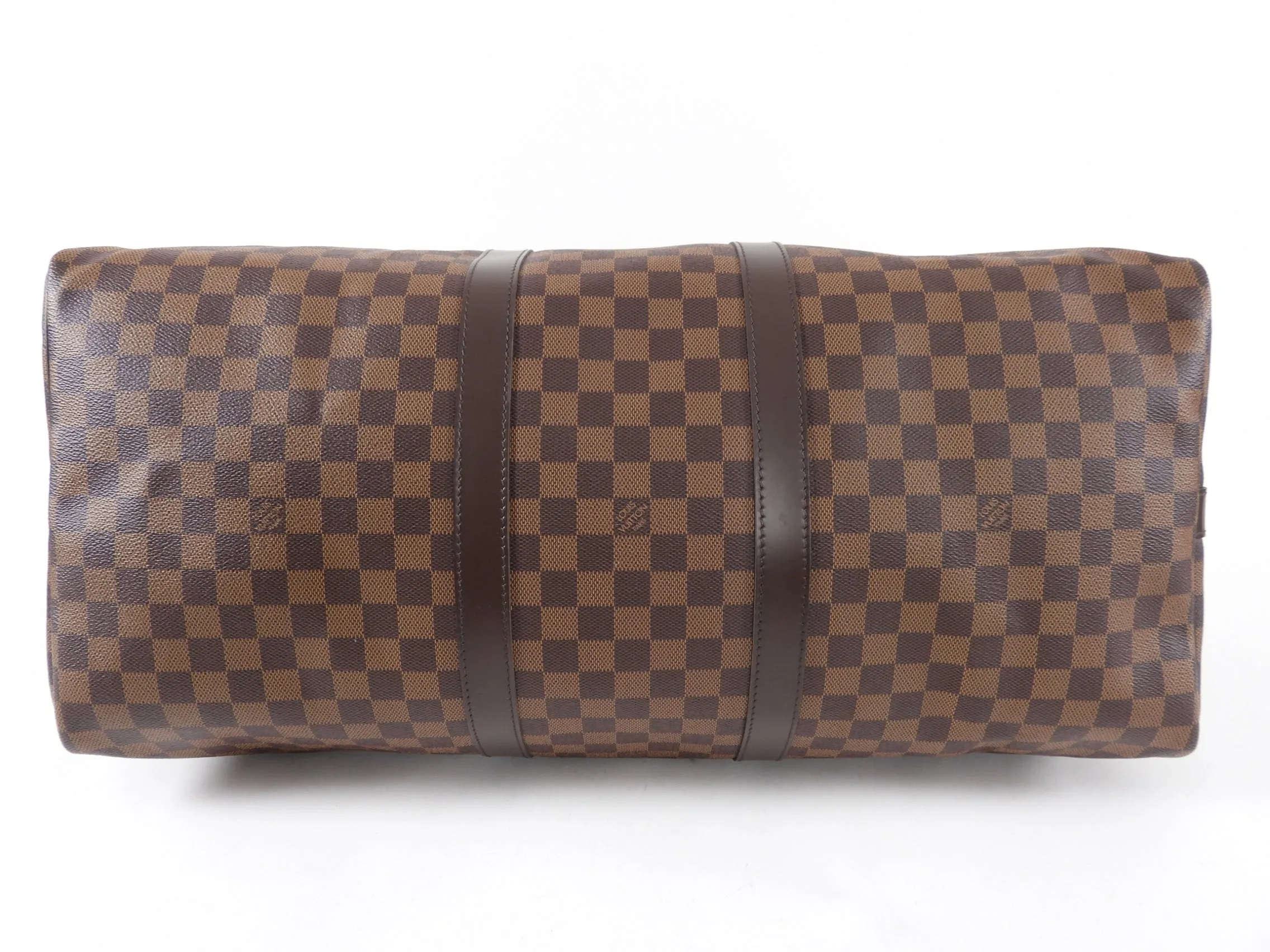 Louis Vuitton Damier Ebene Travel Duffle Bag Keepall 55
