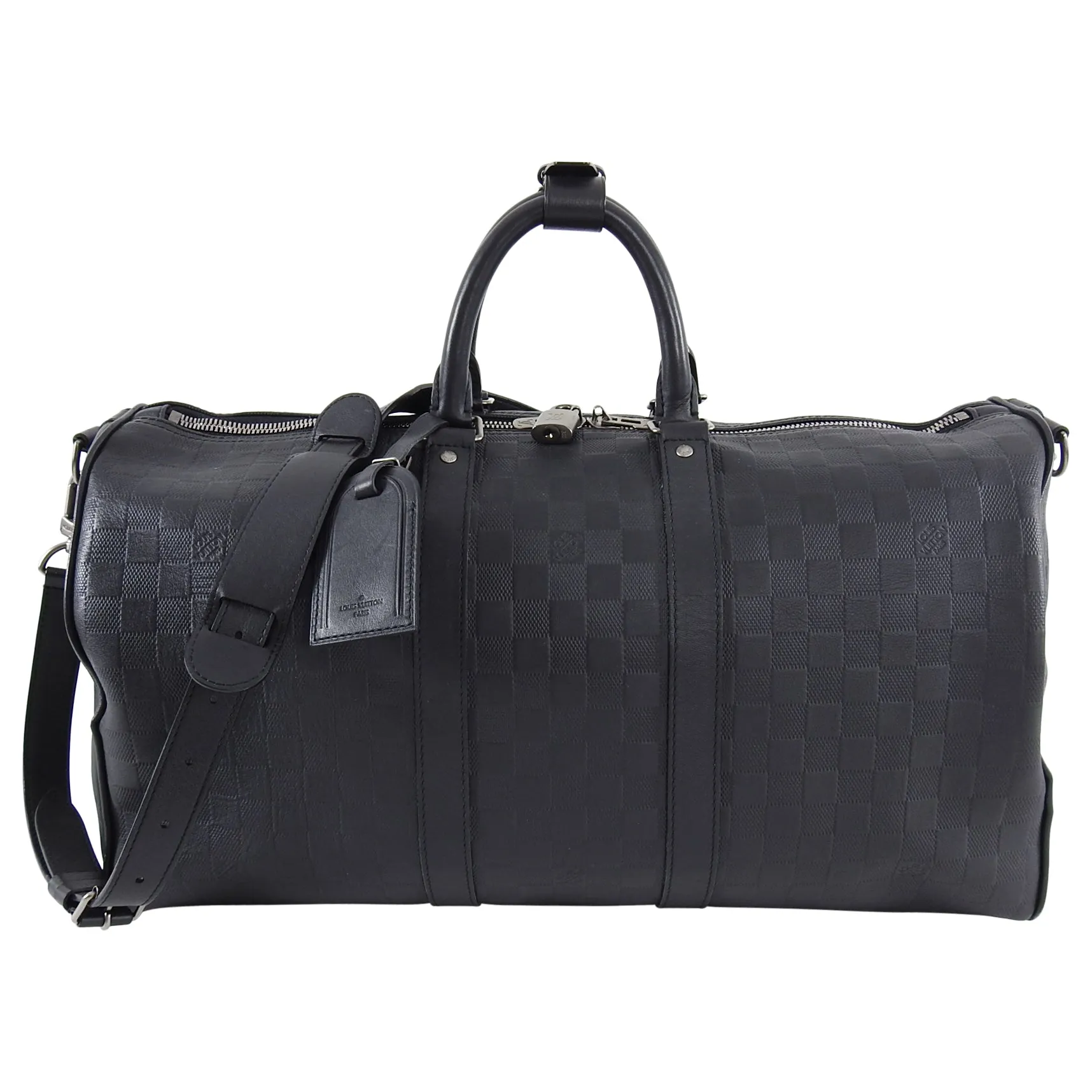 Louis Vuitton Damier Infini Black Keepall Bandouliere 45