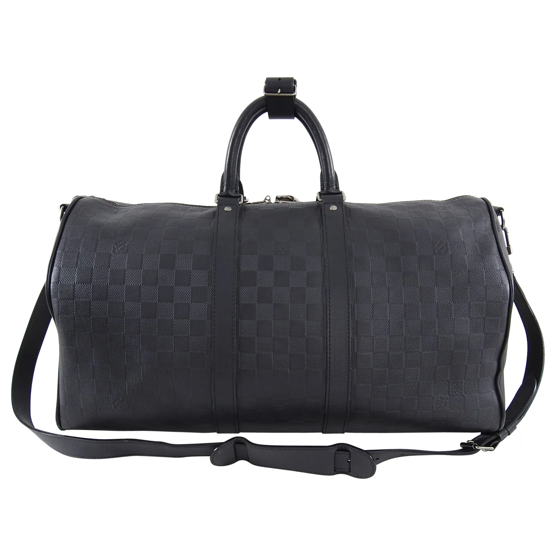 Louis Vuitton Damier Infini Black Keepall Bandouliere 45