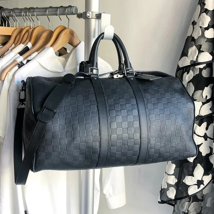 Louis Vuitton Damier Infini Black Keepall Bandouliere 45