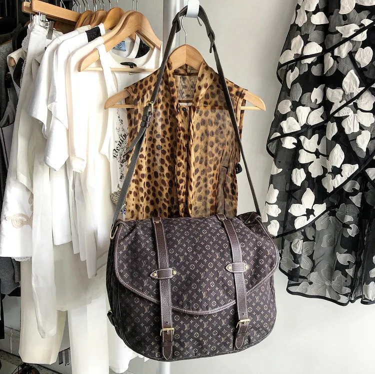 Louis Vuitton Mini Lin Saumur 40 Large Satchel Bag