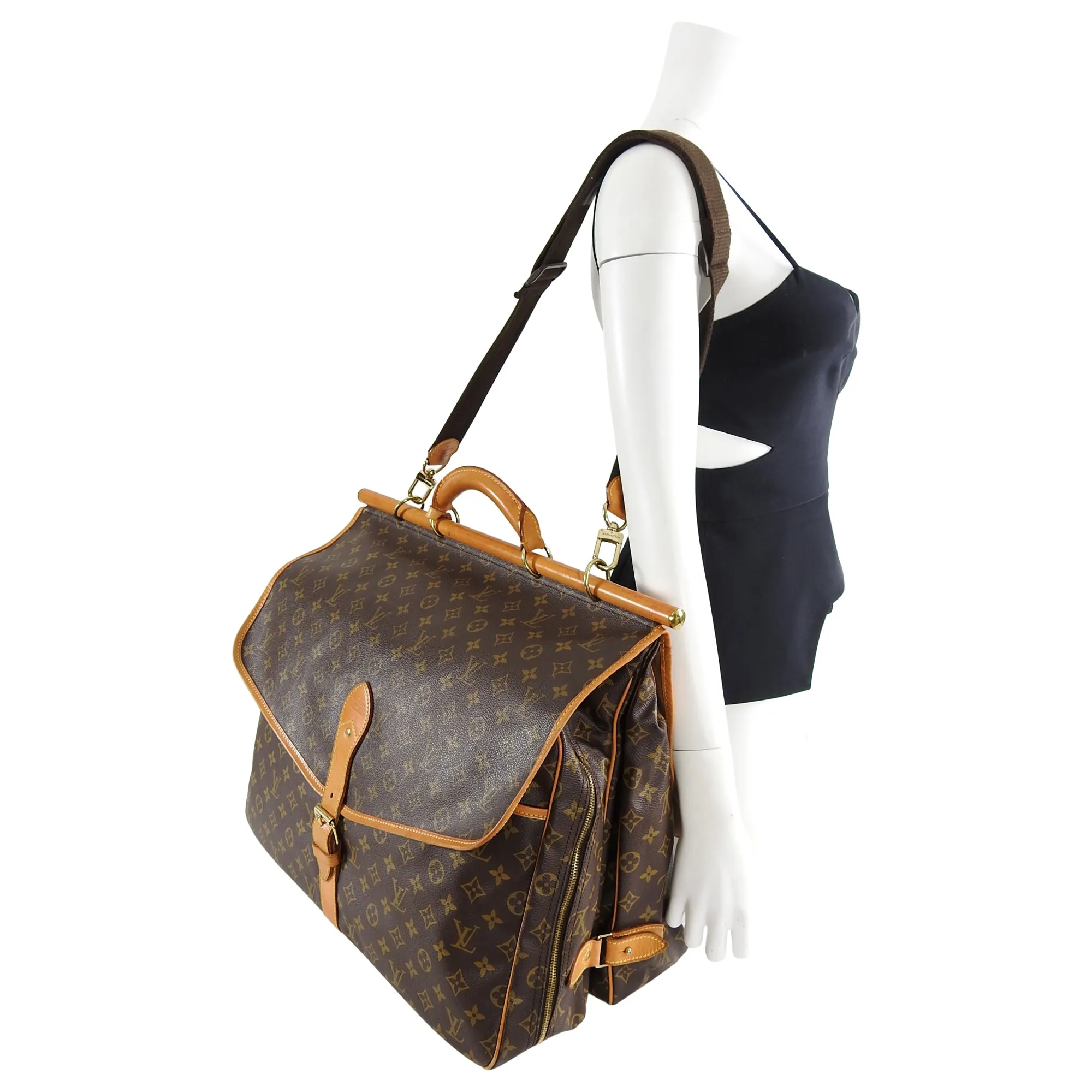 Louis Vuitton Monogram Canvas Sac Chasse Hunting Travel Bag
